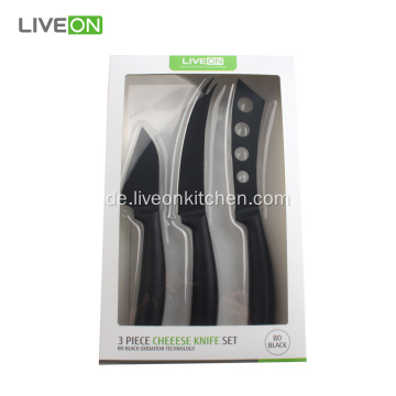 3-teiliges Black Oxide Cheese Knife Set